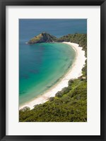 Framed New Chums Beach and Motuto Point, Coromandel Peninsula, North Island, New Zealand