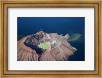 Framed New Zealand, North Island, Crater Lake, Volcano