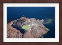 Framed New Zealand, North Island, Crater Lake, Volcano