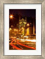 Framed St Paul's Cathedral, Octagon, Dunedin, South Island, New Zealand