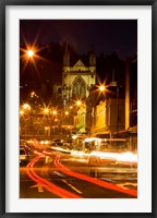 Framed St Paul's Cathedral, Octagon, Dunedin, South Island, New Zealand