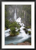Framed Tarawera Falls, Tarawera River, North Island, New Zealand