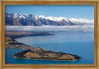Framed Remarkables, Lake Wakatipu, and Queenstown, South Island, New Zealand