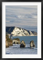 Framed Three Sisters, White Cliffs, North Island, New Zealand