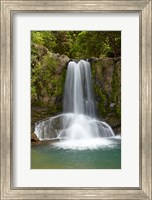Framed Waiau Waterfall near 309 Road, Coromandel Peninsula, North Island, New Zealand