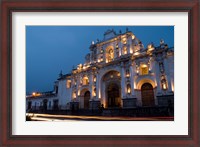 Framed Cathedral in Square, Antigua, Guatemala