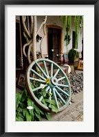 Framed Wagon Wheel, La Posada De Don Rodrigo Hotel, Antigua, Guatemala