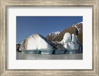 Framed Icebergs in Tasman Glacier Terminal Lake, Canterbury, South Island, New Zealand
