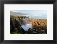 Framed New Zealand, Paparoa NP, Pankace Rocks blowhole