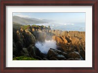 Framed New Zealand, Paparoa NP, Pankace Rocks blowhole
