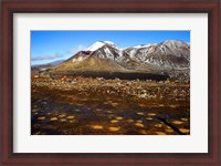 Framed Tongariro NP, New Zealand, Volcanic plateau