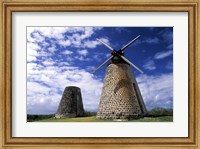 Framed Antigua, Betty's Hope, Suger plant, windmill