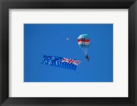 Framed RNZAF Sky Diving, New Zealand flag, Warbirds over Wanaka, South Island New Zealand