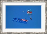 Framed RNZAF Sky Diving, New Zealand flag, Warbirds over Wanaka, South Island New Zealand