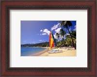 Framed Carlisle Bay Beach, Antigua