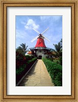 Framed Windmill, Famous Old Mill Restaurant in Aruba