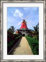 Framed Windmill, Famous Old Mill Restaurant in Aruba