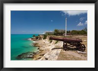 Framed Antigua, St Johns, Fort James, old fort, 1706