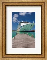Framed Antigua, St Johns, Heritage Quay, Cruise ship
