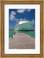 Framed Antigua, St Johns, Heritage Quay, Cruise ship