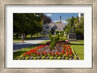 Framed Curator's House and Botanic Gardens, Hagley Park, Christchurch, South Island, New Zealand