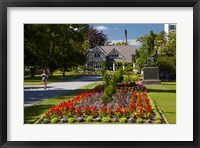 Framed Curator's House and Botanic Gardens, Hagley Park, Christchurch, South Island, New Zealand