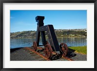 Framed Dog sculpture, Otago Boat Harbor Reserve, Dunedin, Otago, New Zealand