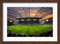 Framed Football game, Forsyth Barr Stadium, Dunedin, South Island, New Zealand - fisheye