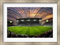 Framed Football game, Forsyth Barr Stadium, Dunedin, South Island, New Zealand - fisheye