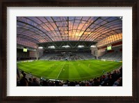 Framed Football game, Forsyth Barr Stadium, Dunedin, South Island, New Zealand - fisheye