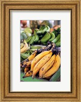 Framed Fresh bananas at the local market in St John's, Antigua