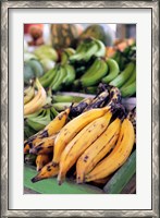 Framed Fresh bananas at the local market in St John's, Antigua