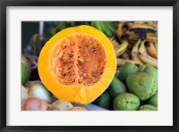 Framed Fresh vegetables and fruits at the local market in St John's, Antigua