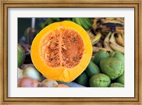 Framed Fresh vegetables and fruits at the local market in St John's, Antigua