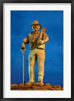 Framed Gumdigger Statue, Dargaville, North Island, New Zealand