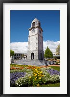 Framed Memorial Clock Tower, Seymour Square, Marlborough, South Island, New Zealand (vertical)