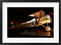 Framed Nieuport 24 war plane, Marlborough, New Zealand