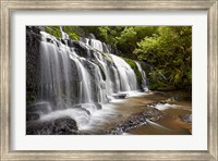 Framed Purakaunui Falls, Catlins, South Otago, South Island, New Zealand