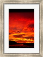 Framed Sunrise, Otago Harbor, Dunedin, New Zealand