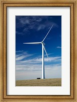 Framed Wind turbine at Mt Stuart wind farm, South Otago, New Zealand