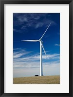 Framed Wind turbine at Mt Stuart wind farm, South Otago, New Zealand