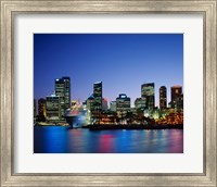 Framed Skyline and Cruise Ship at Night, Sydney, Australia