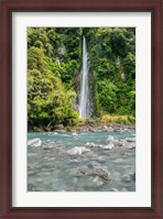 Framed New Zealand, South Island, Haast Pass, Thunder Creek Falls