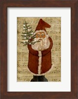 Framed Old Time Santa