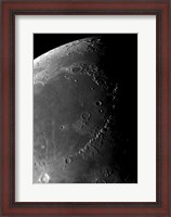 Framed Craters Copernicus, Plato, Eratosthenes, and Archimedes near the Montes Apenninus Mountain Range