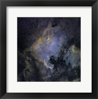 Framed North America Nebula and the Pelican Nebula