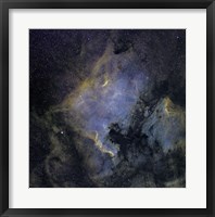 Framed North America Nebula and the Pelican Nebula