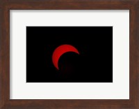 Framed Partial Solar Eclipse (red sun)