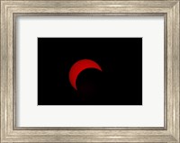 Framed Partial Solar Eclipse (red sun)