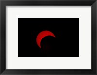 Framed Partial Solar Eclipse (red sun)